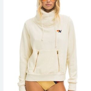 Aviator Nation Ninja Hoodie, Cream, size Med